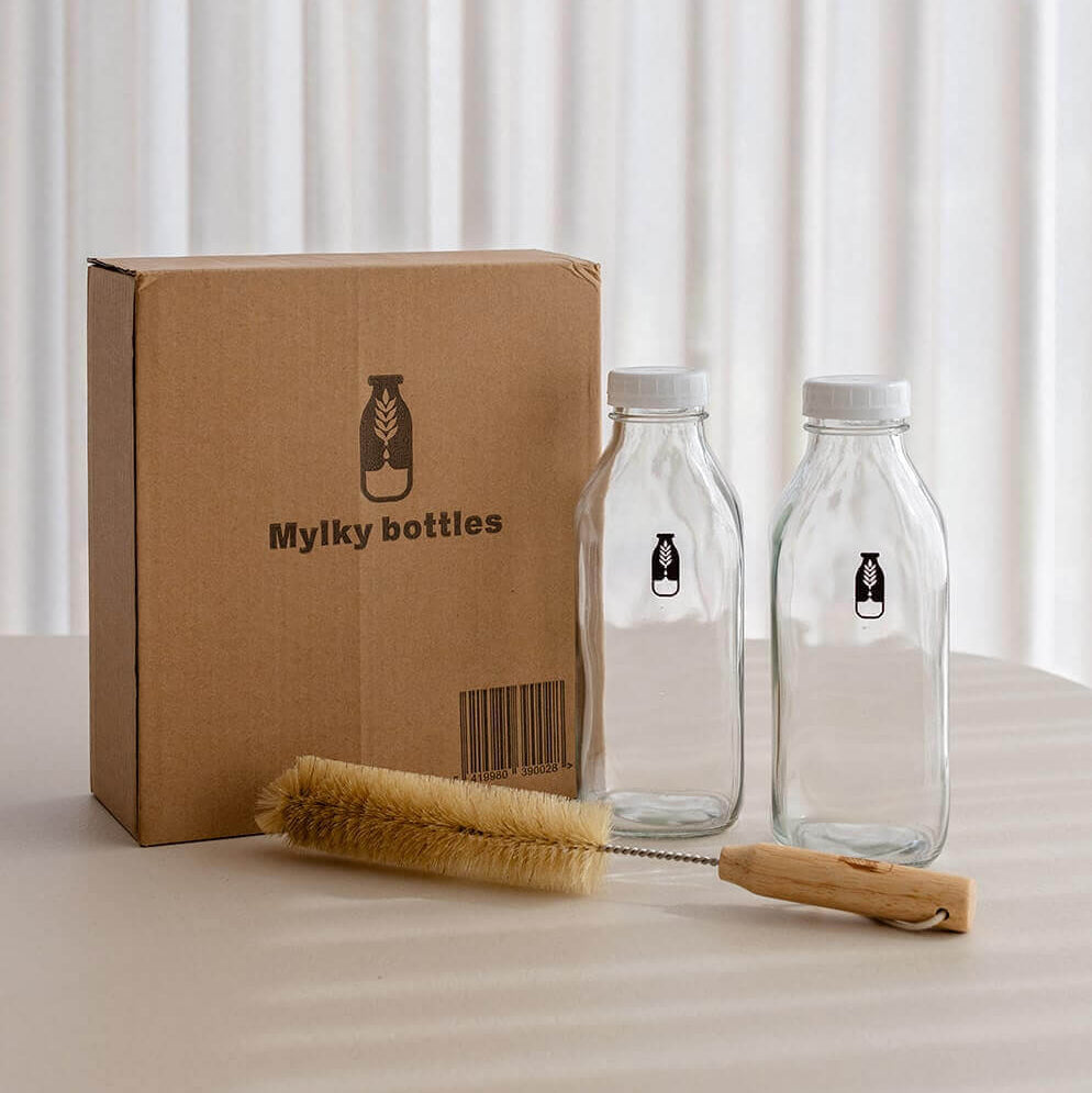 Milky Flaschen (2er-Pack) und Bürste