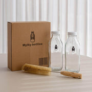 Milky Flaschen (2er-Pack) und Bürste